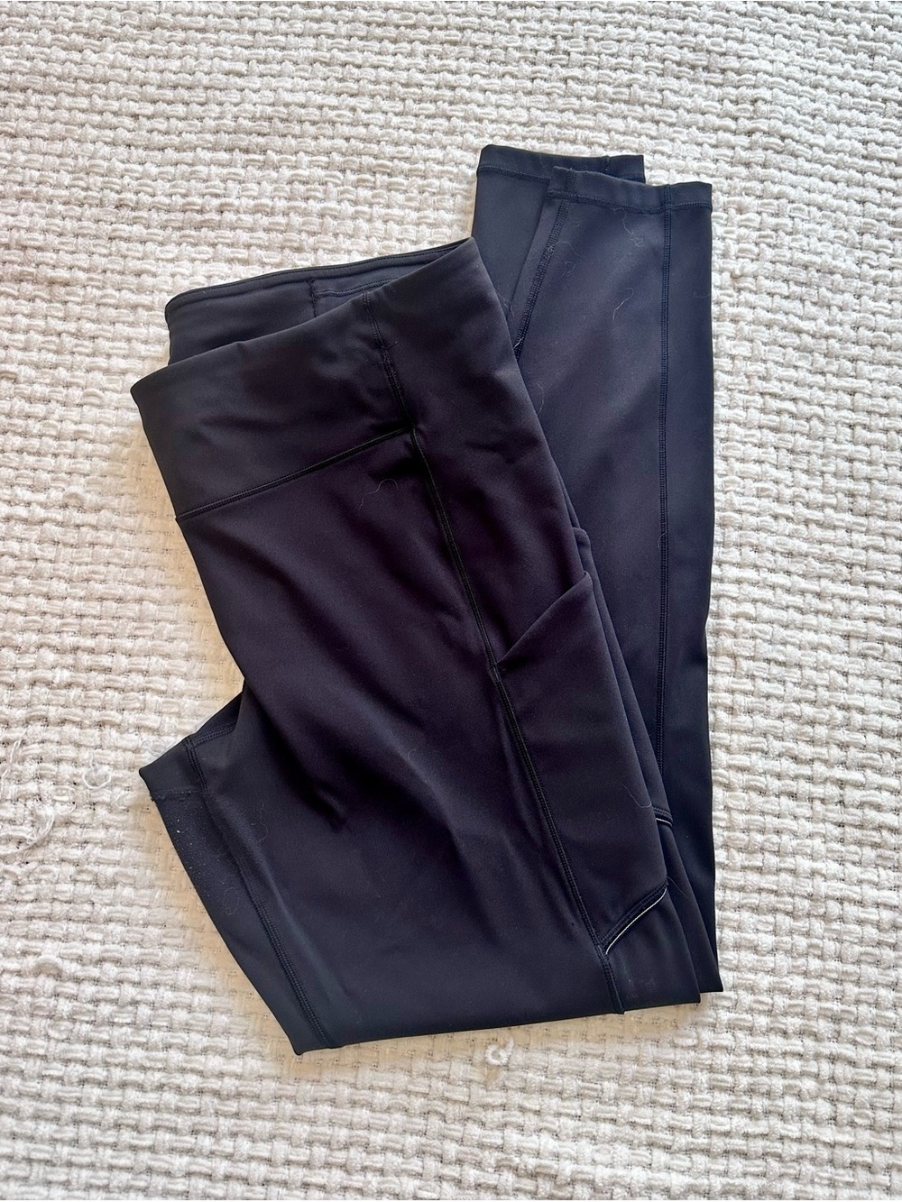 lululemon athletica Black Performance Leggings with Hidden Pocket